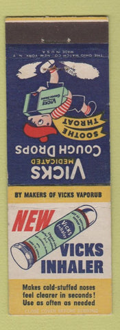 Matchbook Cover - Vicks Cough Drops Inhaler