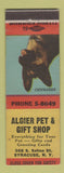 Matchbook Cover - Algier Pet Gift Shop Syracuse NY