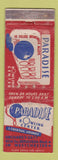 Matchbook Cover - Paradise Bowling Center Westchester WORN
