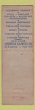 Matchbook Cover - American Express Travel Organization WEAR