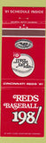 Matchbook Cover - 1981 Cincinnati Reds Baseball Schedule OH
