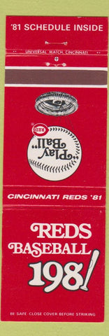 Matchbook Cover - 1981 Cincinnati Reds Baseball Schedule OH