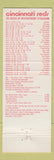 Matchbook Cover - 1983 Cincinnati Reds Baseball OH schedule