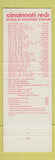 Matchbook Cover - 1982 Cincinnati Reds OH baseball schedule