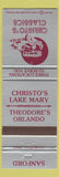 Matchbook Cover - Christo's Classics Lake Mary Sanford Orlando FL