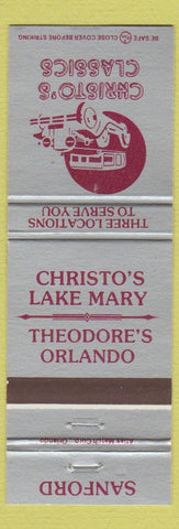Matchbook Cover - Christo's Classics Lake Mary Sanford Orlando FL