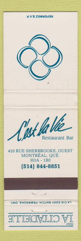 Matchbook Cover - Hotel La Citadelle Montreal QC