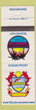 Matchbook Cover - Roxanne on the Ocean Jamaican Myrtle Beach SC