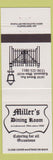 Matchbook Cover - Miller's Dining Room Lakewood OH