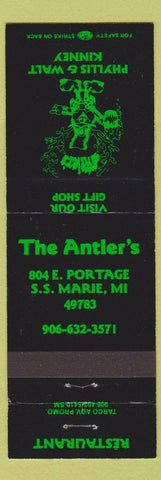 Matchbook Cover - Antler's Restaurant Sault Ste Marie MI
