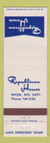 Matchbook Cover - Republican House Ripon WI