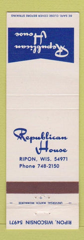Matchbook Cover - Republican House Ripon WI