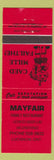 Matchbook Cover - Mayfair Family Restaurant Lucknow ON
