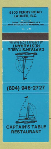 Matchbook Cover - Captain Table Restaurant Lander BC