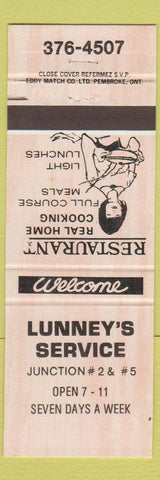 Matchbook Cover - Leunney's Service