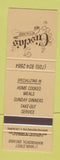Matchbook Cover - Gisela's Restaurant Warkworth ON