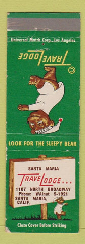 Matchbook Cover - Travel Lodge Motel Santa Maria CA