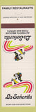 Matchbook Cover - La Senorita Mexican Restaurants girlie Petoskey Saginaw MI