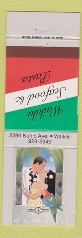 Matchbook Cover - Waikiki Seafood Pasta Hawaii girlie