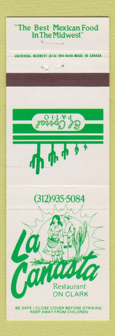 Matchbook Cover - La Canasta Restaurant Mexican Chicago IL