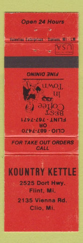 Matchbook Cover - Kountry Kettle Flint Clio MI