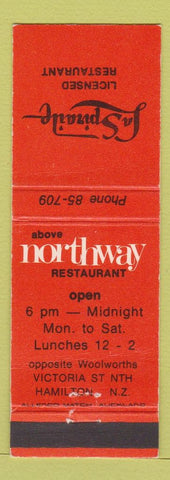 Matchbook Cover - La Spiraile Restaurant Hamilton NEW Zealand