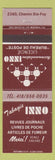 Matchbook Cover - Tabagie Inno Tobacco Ste Foy QC