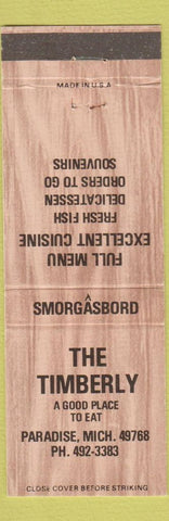 Matchbook Cover - The Timberly Paradise MI