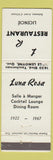 Matchbook Cover - Luna Rosa 1967 Lemoyne QC WEAR