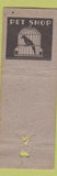 Matchbook Cover - Rusada Pet Shop Dog Grooming Ithaca NY ADVANE WORN