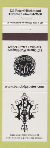 Matchbook Cover - Band of Gypsies Toronto ON