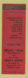 Matchbook Cover - Bean High Pressure Fog Fire Trucks Johnson City NY WEAR