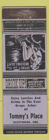 Matchbook Cover - Tommy's Place Scottsburg OR girlie WEAR