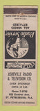 Matchbook Cover - Asheville Radio TV St Petersburg FL WEAR