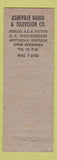 Matchbook Cover - Asheville Radio TV St Petersburg FL WEAR