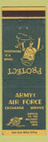 Matchbook Cover - Army Air Force Exchange Military PX