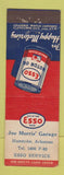 Matchbook Cover - Esso oil gas Joe Morris Humnoke AR