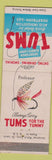 Matchbook Cover - Tums Antacid Fishing Flies Professor