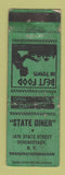 Matchbook Cover - State Diner Schenectady NY WORN