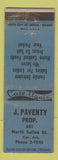 Matchbook Cover - J Paventy Restaurant WEAR