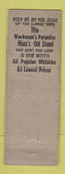 Matchbook Cover - J Paventy Restaurant WEAR