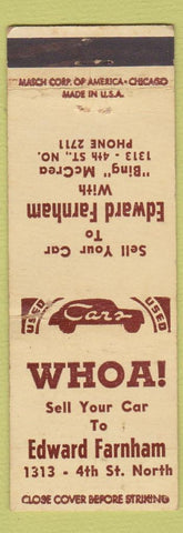 Matchbook Cover - Edward Farnham Bars