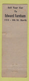 Matchbook Cover - Edward Farnham Bars