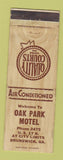 Matchbook Cover - Oak Park Motel Brunswick GA