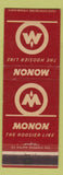 Matchbook Cover - Monon Hoosier Line Railroad