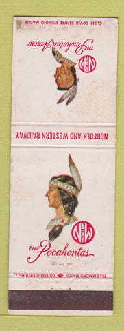 Matchbook Cover - Norfolk and Western Railroad WORN