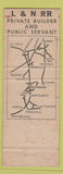 Matchbook Cover - L&N Railroad Louisville Nashville