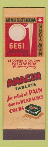 Matchbook Cover - 1939 New York World's Fair Anacin Tablets