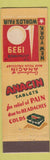 Matchbook Cover - 1939 New York World's Fair Anacin Tablets