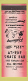Matchbook Cover - Athene Snack Bar Pizza WEAR